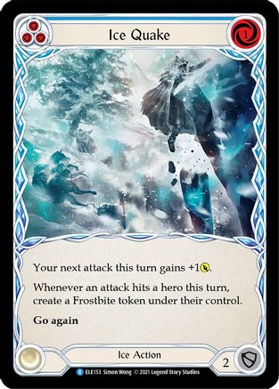 Ice Quake (Blue) (ELE153) (1st Edition) Rainbow Foil - Tales of Aria