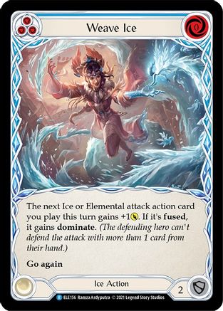 Weave Ice (Blue) (ELE156) 1st Edition Rainbow Foil - Tales of Aria
