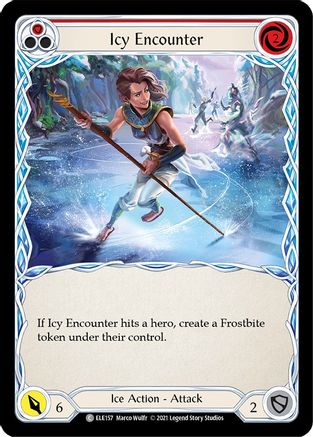 Icy Encounter (Red) (ELE157) (Unlimited Edition) Rainbow Foil - Tales of Aria