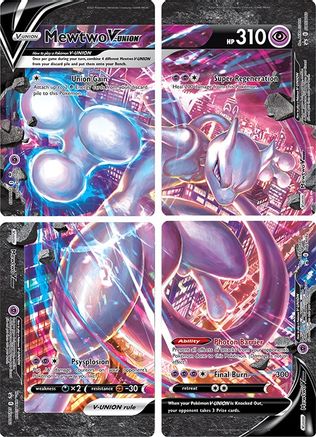 Mewtwo V-UNION [Set of 4] () Holofoil - SWSH Sword & Shield Promo Cards