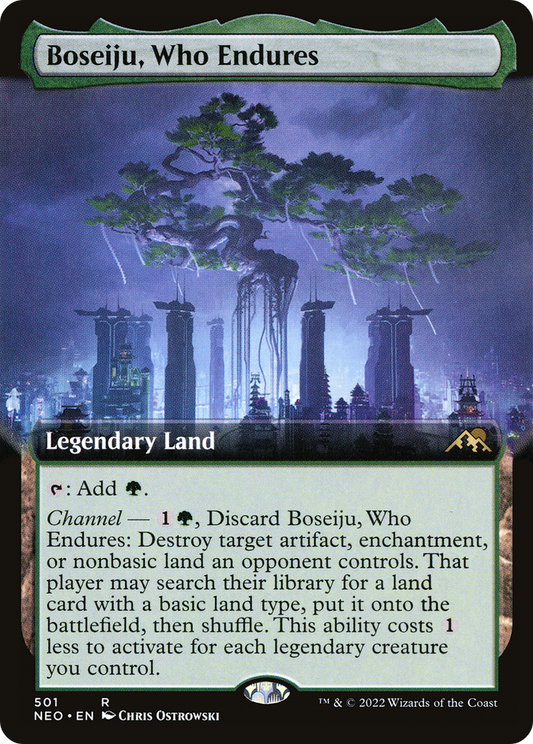 Boseiju, Who Endures (Extended Art) [Kamigawa: Neon Dynasty] Foil