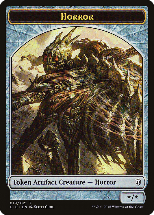 Horror // Thopter Double-Sided Token [Commander 2016 Tokens]