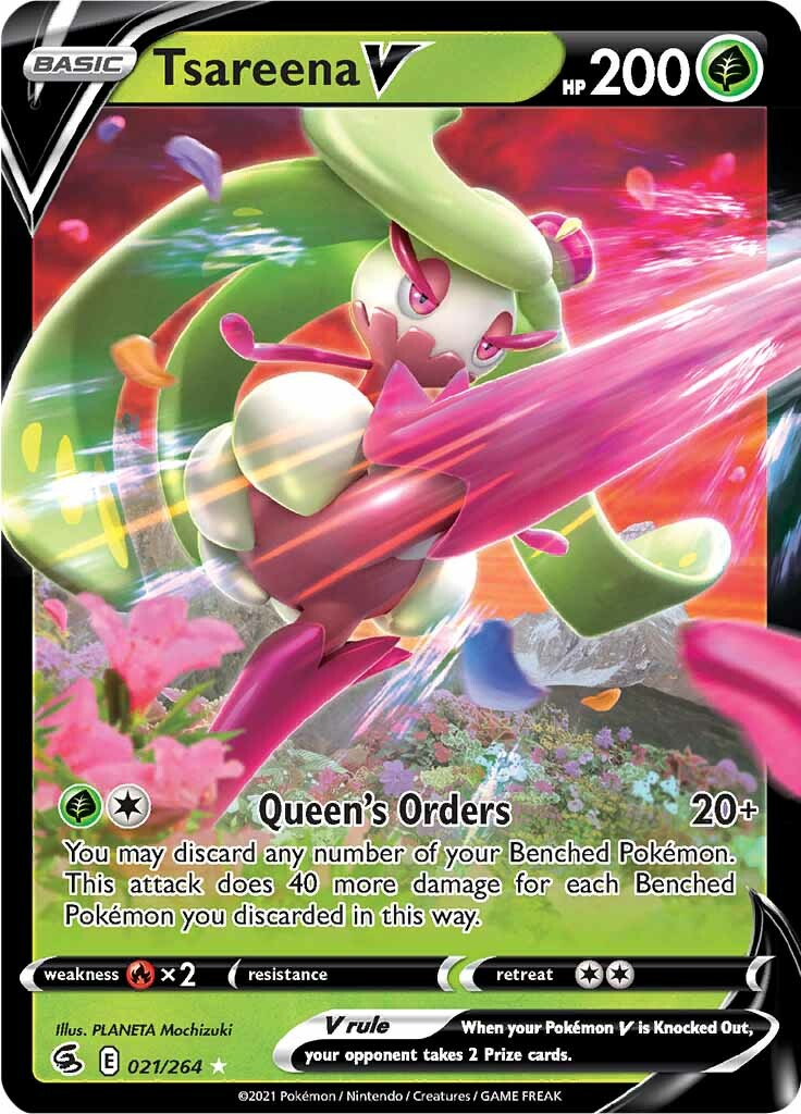 Tsareena V (021/264) [Sword & Shield: Fusion Strike] | Silver Goblin