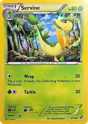 Servine - 3/114 (Cracked Ice Holo) (3) Holofoil - Miscellaneous Cards & Products
