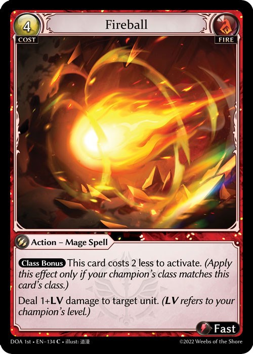 Fireball (134) [Dawn of Ashes: 1st Edition] Foil