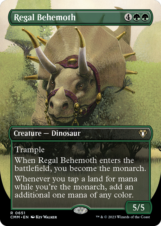 Regal Behemoth (Borderless Alternate Art) [Commander Masters] Foil