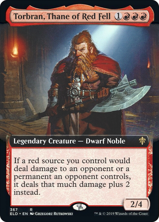 Torbran, Thane of Red Fell (Extended Art) [Throne of Eldraine] Foil
