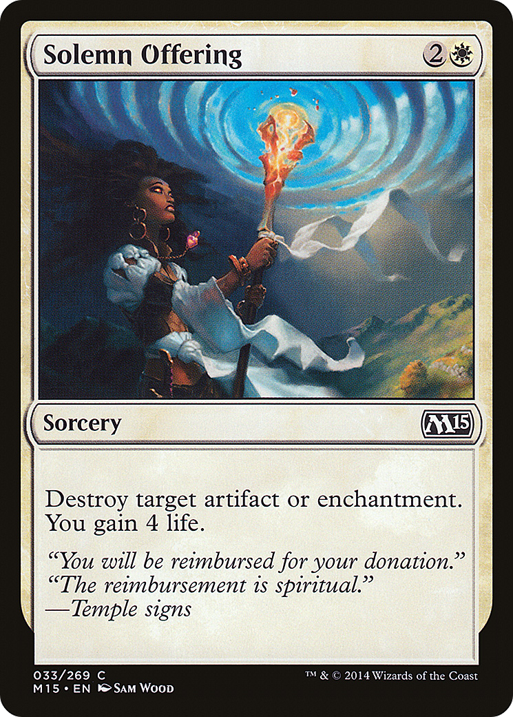 Solemn Offering [Magic 2015] Foil