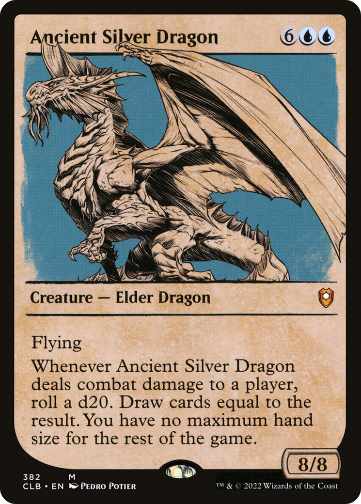 Ancient Silver Dragon (Showcase) [Commander Legends: Battle for Baldur's Gate] | Silver Goblin