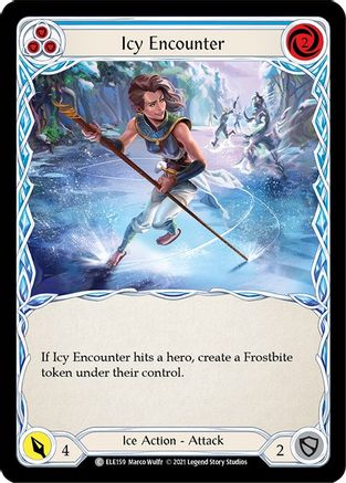 Icy Encounter (Blue) (ELE159) (1st Edition) Rainbow Foil - Tales of Aria