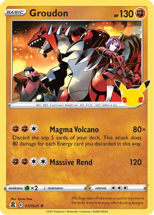 Groudon (017/025) [Celebrations: 25th Anniversary] | Silver Goblin