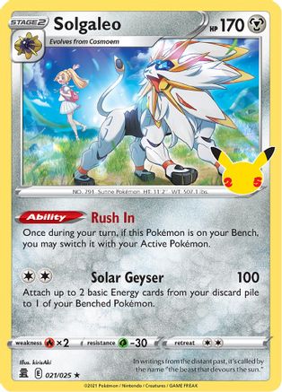 Solgaleo (21) Holofoil - Celebrations