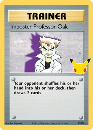 Imposter Professor Oak (73/102) [Celebrations: 25th Anniversary - Classic Collection] | Silver Goblin