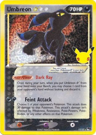 Umbreon (17/17) (Star) [Celebrations: 25th Anniversary - Classic Collection] | Silver Goblin