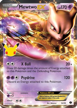 Mewtwo EX (54) Holofoil - Celebrations Classic Collection