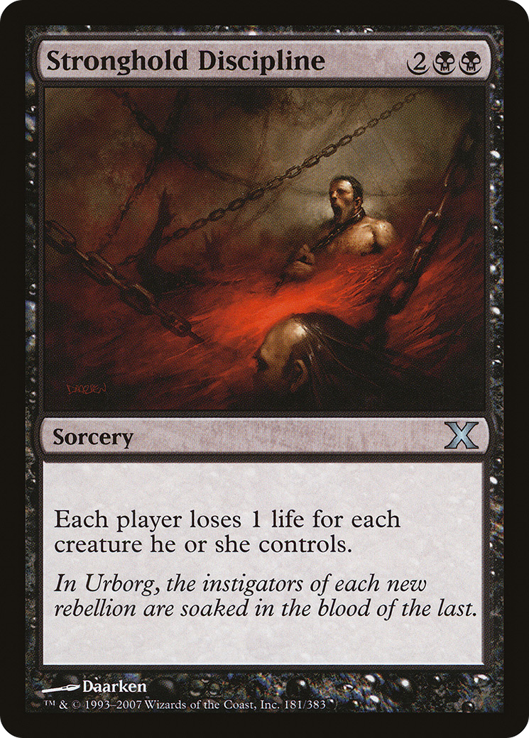 Stronghold Discipline (181) Foil - Tenth Edition