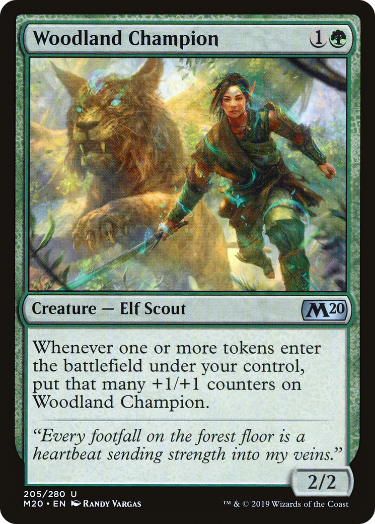 Woodland Champion (205) Foil - Core Set 2020