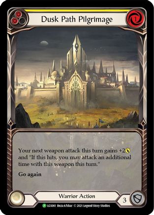 Dusk Path Pilgrimage (Yellow) - LGS061 (LGS061) Rainbow Foil - Flesh and Blood: Promo Cards