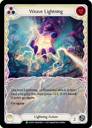 Weave Lightning (Yellow) - LGS076 Rainbow Foil (LGS076) - Flesh and Blood: Promo Cards | Silver Goblin