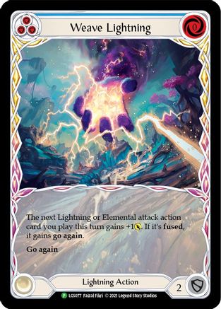 Weave Lightning (Blue) - LGS077 (LGS077) Rainbow Foil - Flesh and Blood: Promo Cards