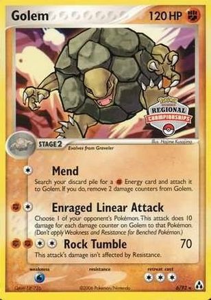 Golem - 6/92 (Regional Championships) (6) - League & Championship Cards