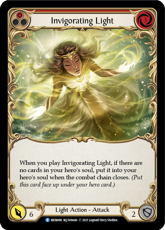 Invigorating Light (Red) [MON066-RF] (Monarch)  1st Edition Rainbow Foil | Silver Goblin