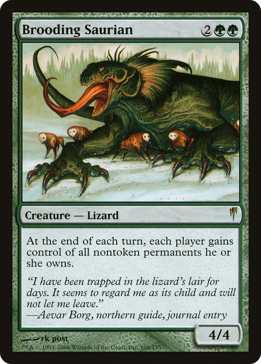 Brooding Saurian [Coldsnap] Foil