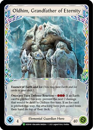 Oldhim, Grandfather of Eternity - HER048 (HER048) Rainbow Foil - Flesh and Blood: Promo Cards