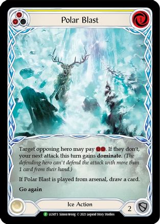Polar Blast (Yellow) - LGS073 (LGS073) Rainbow Foil - Flesh and Blood: Promo Cards