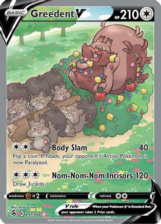 Greedent V (Alternate Full Art) (257) Holofoil - Fusion Strike