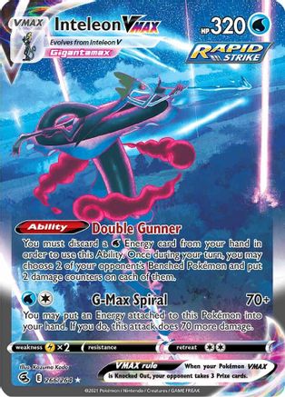 Inteleon VMAX (Alternate Art Secret) (266) Holofoil - Fusion Strike
