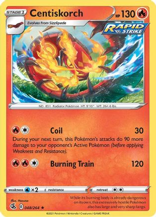 Centiskorch (048/264) [Sword & Shield: Fusion Strike] Reverse Holofoil
