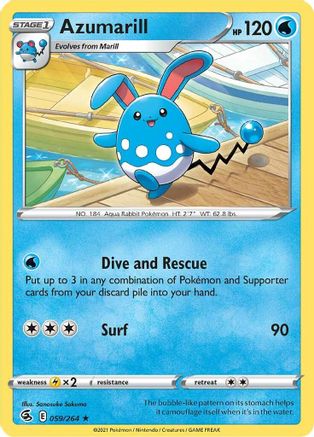 Azumarill (59) Reverse Holofoil - Fusion Strike