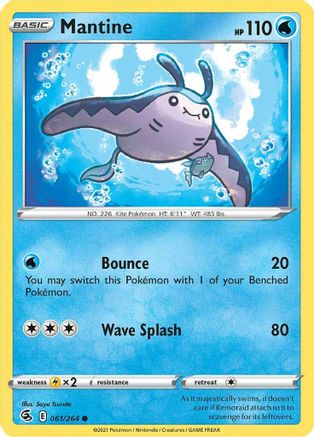 Mantine (61) Reverse Holofoil - Fusion Strike