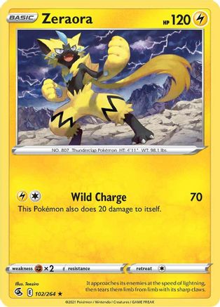 Zeraora (102) Reverse Holofoil - Fusion Strike