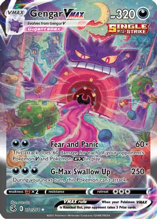 Gengar VMAX (Alternate Art Secret) (271) Holofoil - Fusion Strike