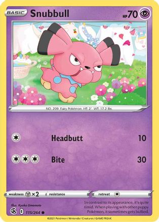 Snubbull (115) Reverse Holofoil - Fusion Strike