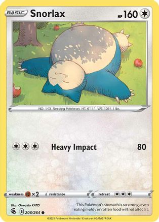 Snorlax (206) Reverse Holofoil - Fusion Strike