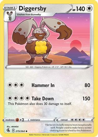 Diggersby (215) Reverse Holofoil - Fusion Strike