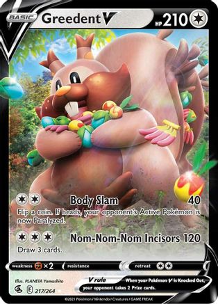 Greedent V (217) Holofoil - Fusion Strike