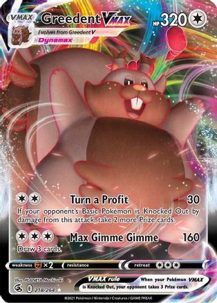 Greedent VMAX (218) Holofoil - Fusion Strike