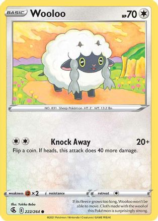 Wooloo (222) Reverse Holofoil - Fusion Strike