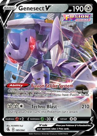 Genesect V (185/264) [Sword & Shield: Fusion Strike] | Silver Goblin