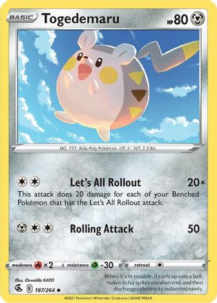 Togedemaru (187) Reverse Holofoil - Fusion Strike