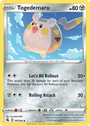 Togedemaru (187/264) [Sword & Shield: Fusion Strike] | Silver Goblin