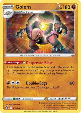 Golem (137) Reverse Holofoil - Fusion Strike