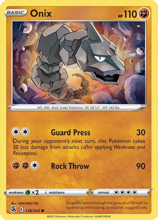 Onix (138) Reverse Holofoil - Fusion Strike