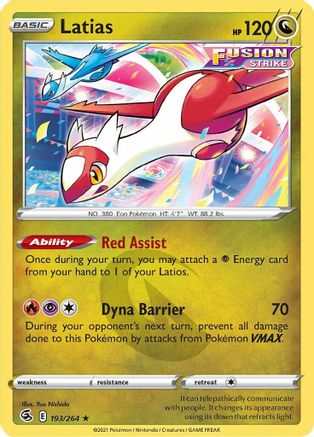 Latias (193/264) [Sword & Shield: Fusion Strike] | Silver Goblin