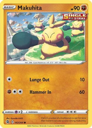 Makuhita (142) Reverse Holofoil - Fusion Strike