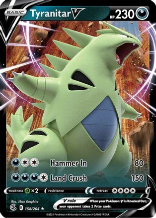 Tyranitar V (158) Holofoil - Fusion Strike